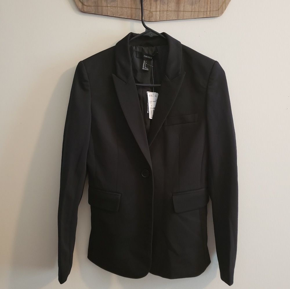 Forever 21 black career jacket